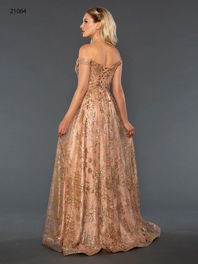 Stella Couture 21064 Size 6 Sage Long off the shoulder slit a line prom dress pageant gown lace - Image 9