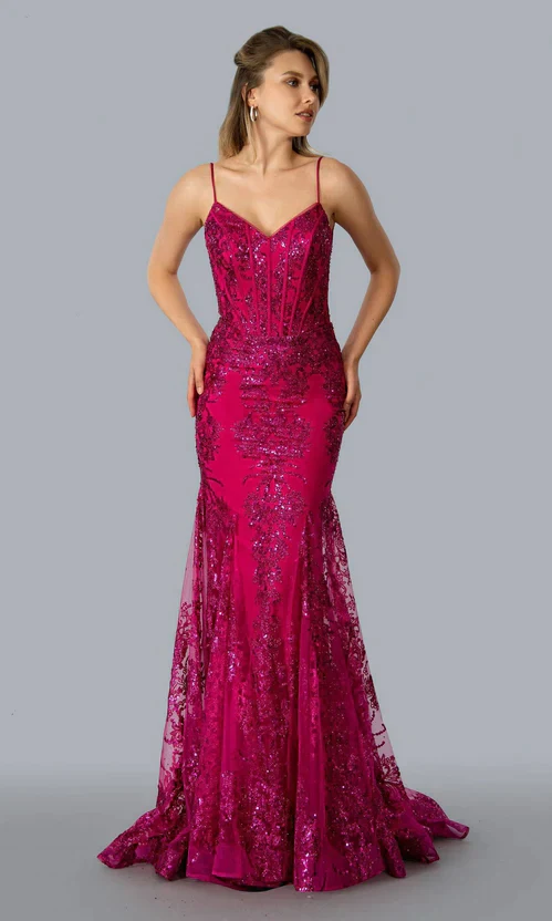 Stella Couture 21066 Size 4 Gold Long Glitter corset mermaid Formal Evening Gown Prom Dress Pageant - Image 6