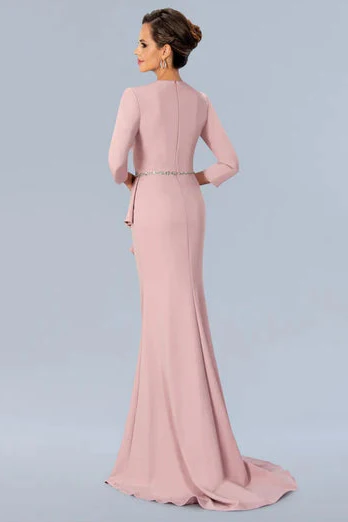Stella Couture 24318 Size 10 Rose Mother Of Dress long sleeve formal Gown Ruffle Peplum - Image 2