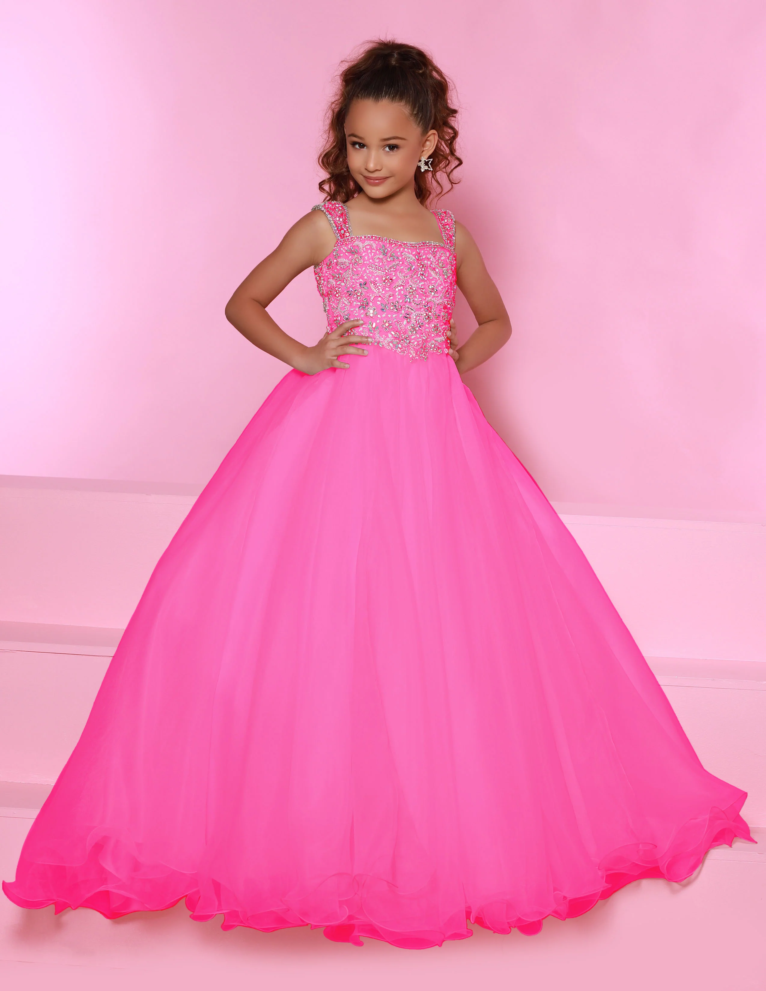 Sugar Kayne C146 Girls Pageant Dress Ballgown Crystal Formal Gown - Image 6