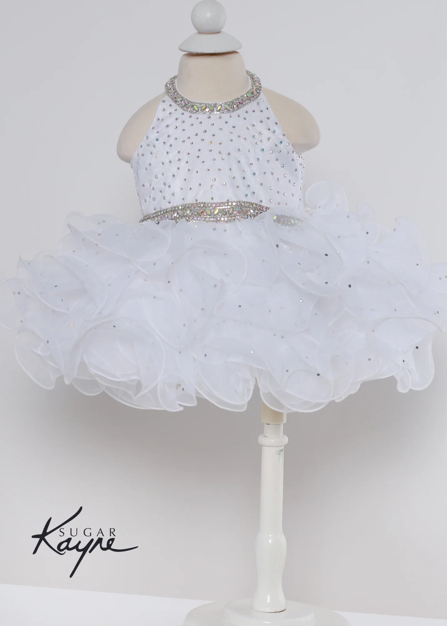 Sugar Kayne C220 Girls Cupcake Pageant Dress Size 2T Neon Orange - Image 5
