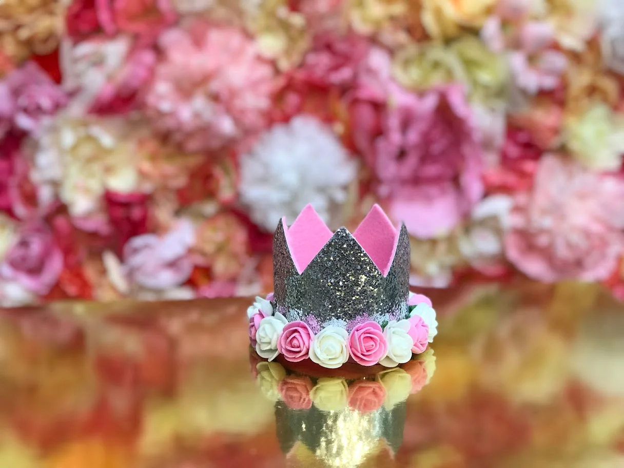 Sweet Wink Silver Glitter Flower Crown Kids Birthday Party Photoshoot Baby - Image 5