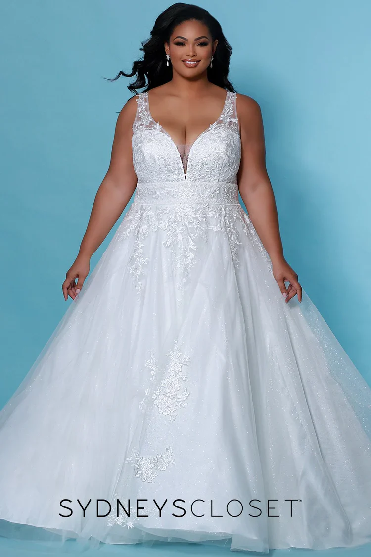 Sydney's Closet SC5255 HAZEL Wedding Dress Shimmer Lace Bridal Ball Gown - Image 11