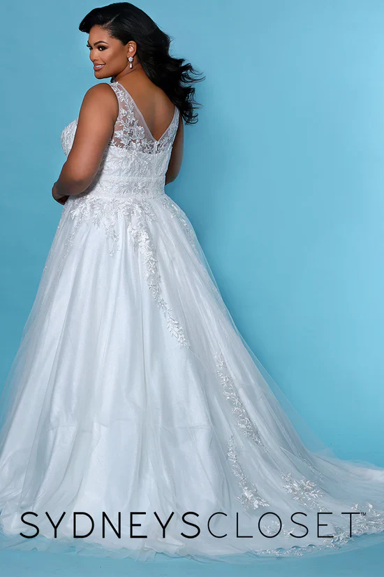 Sydney's Closet SC5255 HAZEL Wedding Dress Shimmer Lace Bridal Ball Gown - Image 8