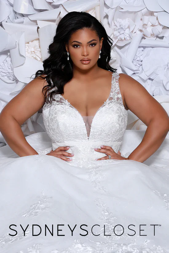 Sydney's Closet SC5255 HAZEL Wedding Dress Shimmer Lace Bridal Ball Gown - Image 9