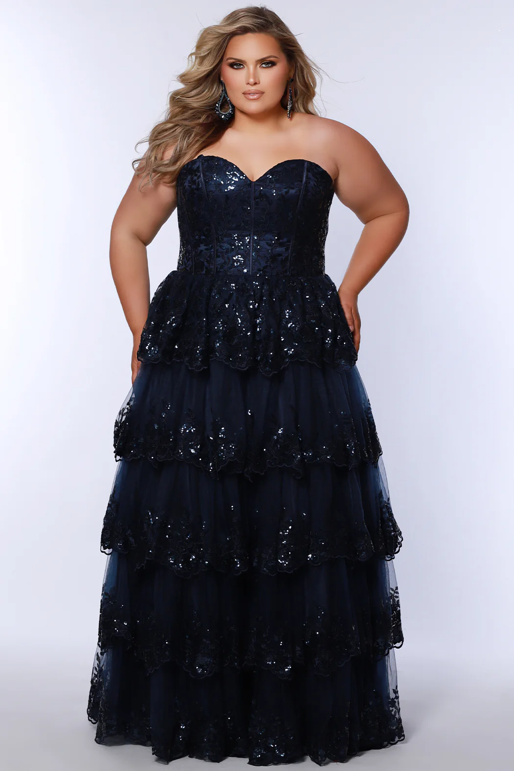 Sydney's Closet SC7398 Size 20 Burgundy Formal Dress Plus Sized - Image 3