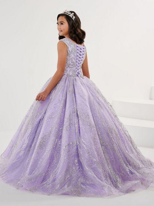 Tiffany Princess 13575 Girls Pageant Dress Crystal Glitter Ball Gown High Neck Crystal A Line - Image 5