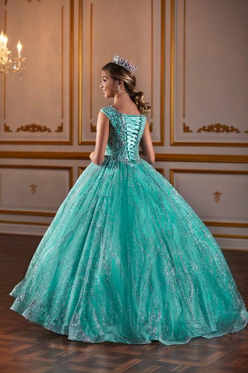 Tiffany Princess 13575 Girls Pageant Dress Crystal Glitter Ball Gown High Neck Crystal A Line - Image 6