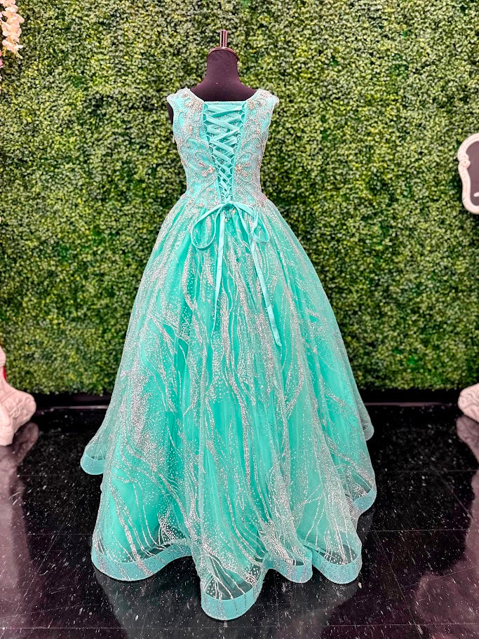 Tiffany Princess 13575 Girls Pageant Dress Crystal Glitter Ball Gown High Neck Crystal A Line - Image 7