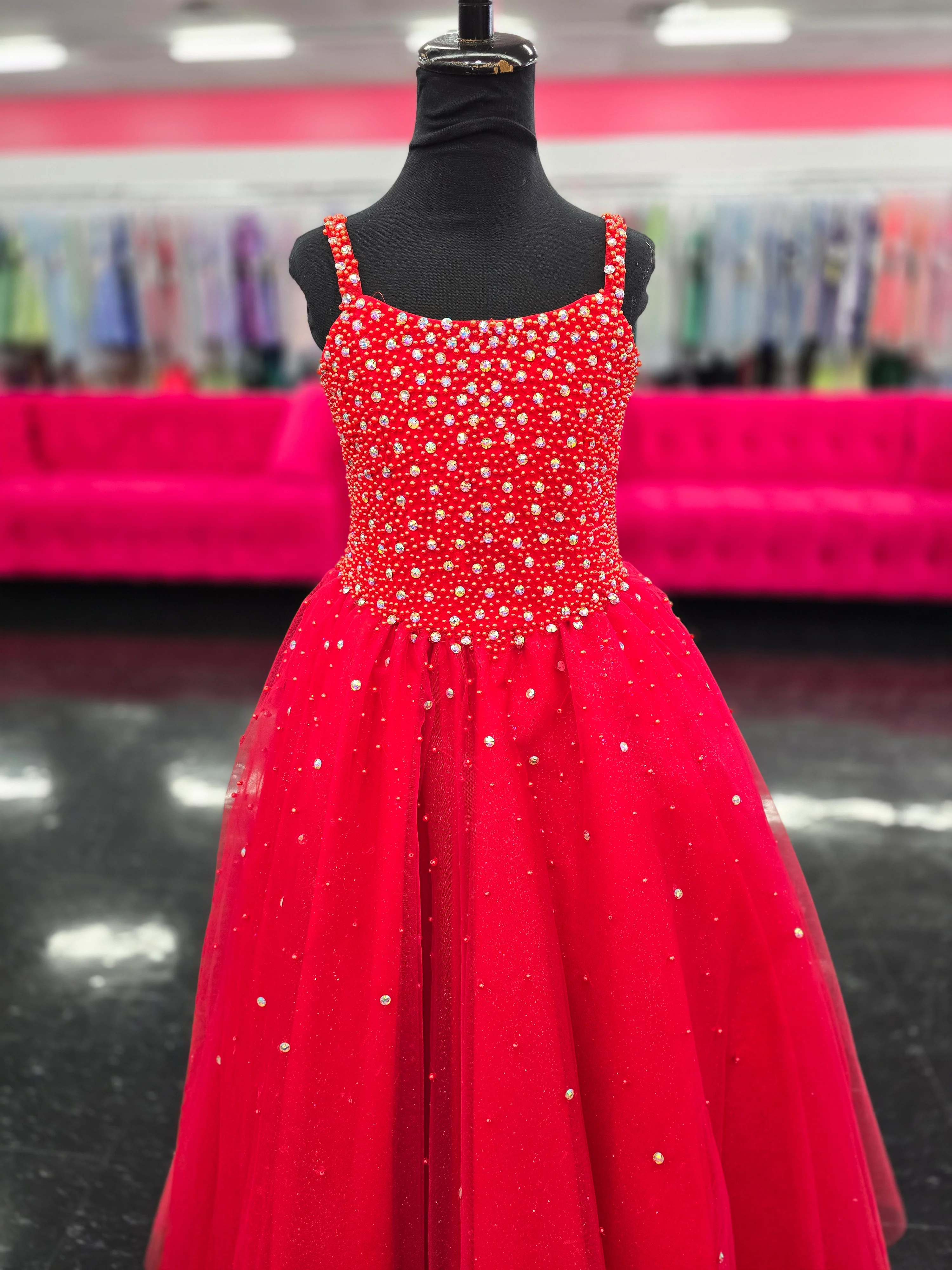 Tiffany Princess 13739 Girls Pageant Dress Tulle Pearl Beaded A Line Corset Ball Gown Preteen - Image 6