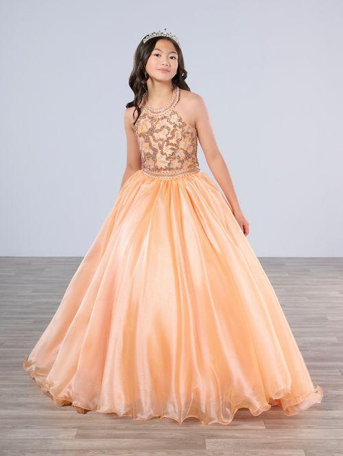Tiffany Princess 13786 Girls Pageant Dress Crystal Bodice Ballgown A Line High Neck Formal - Image 10