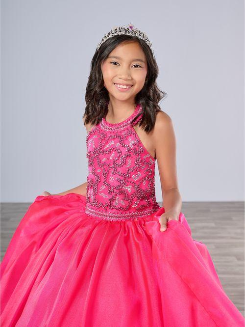 Tiffany Princess 13786 Girls Pageant Dress Crystal Bodice Ballgown A Line High Neck Formal - Image 8