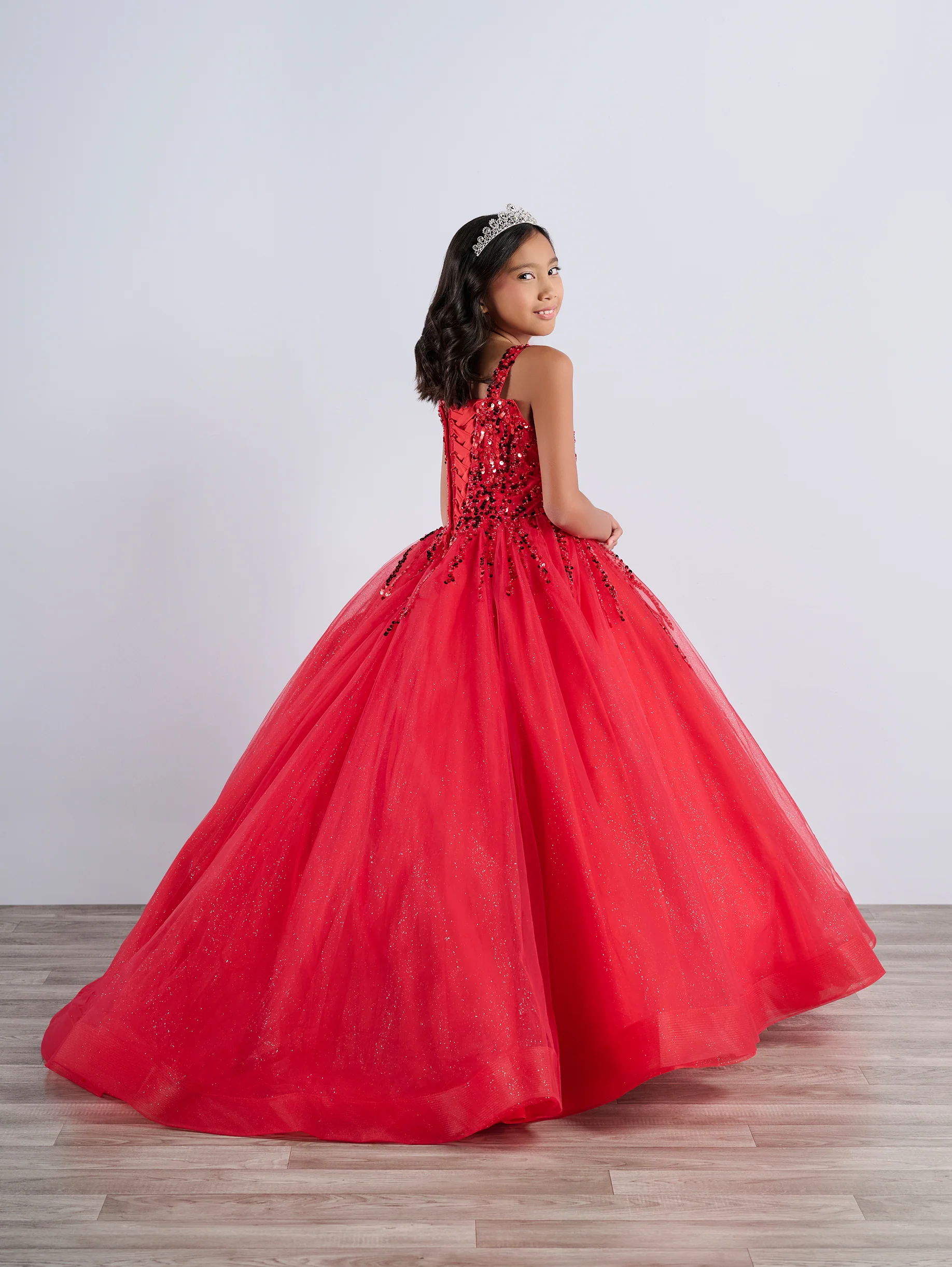 Tiffany Princess 13796 Beaded Shimmer Girls Pageant Dress Corset A Line Ballgown Kids - Image 3