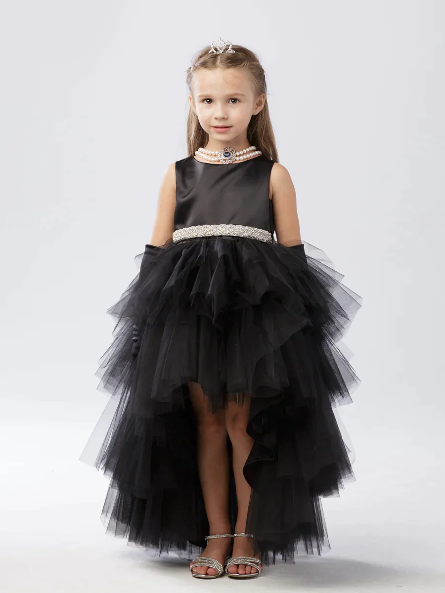 Tip Top 5658 Size 10 Aqua Girls Layered High Low Dress Formal - Image 12