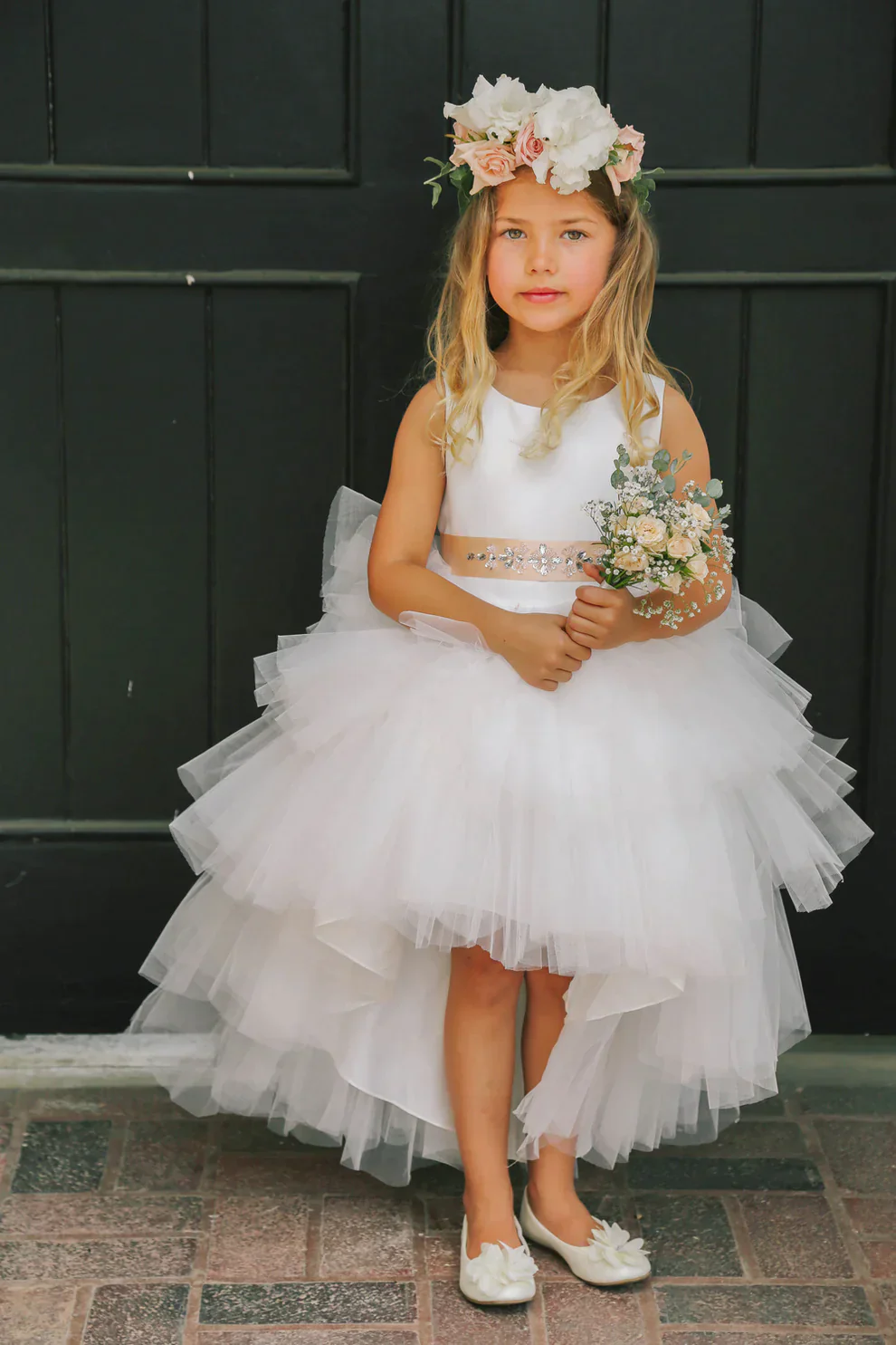 Tip Top 5658 Size 10 Aqua Girls Layered High Low Dress Formal - Image 19