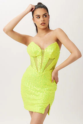 VIENNA Prom 60100 Light Multi Homecoming Dress Size 8 White Sequin Cocktail - Image 11