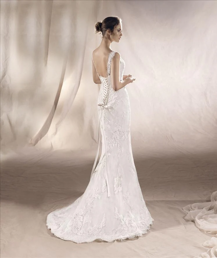 White One Bridal SAEKO Size 14 Wedding Dress Lace Mermaid - Image 5